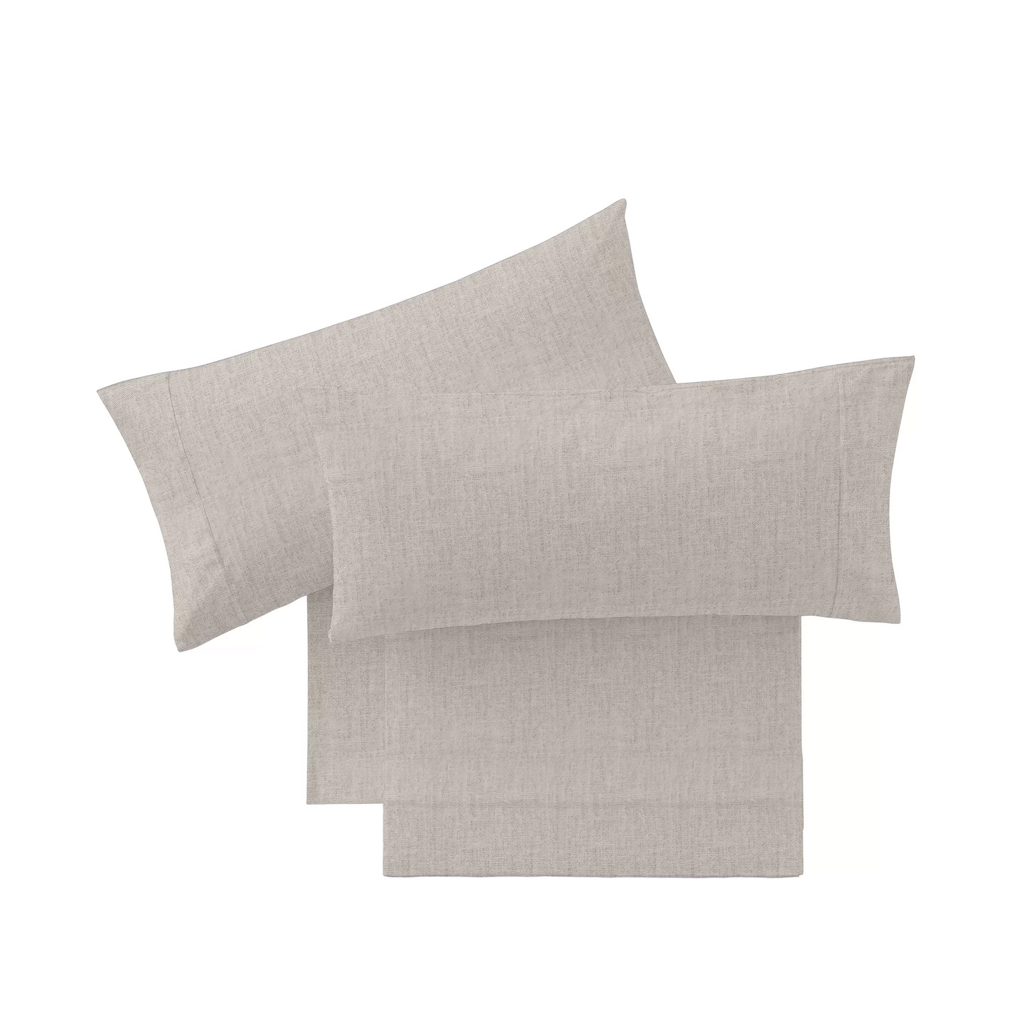 Parure de draps en Coton Uni Lavé Beige