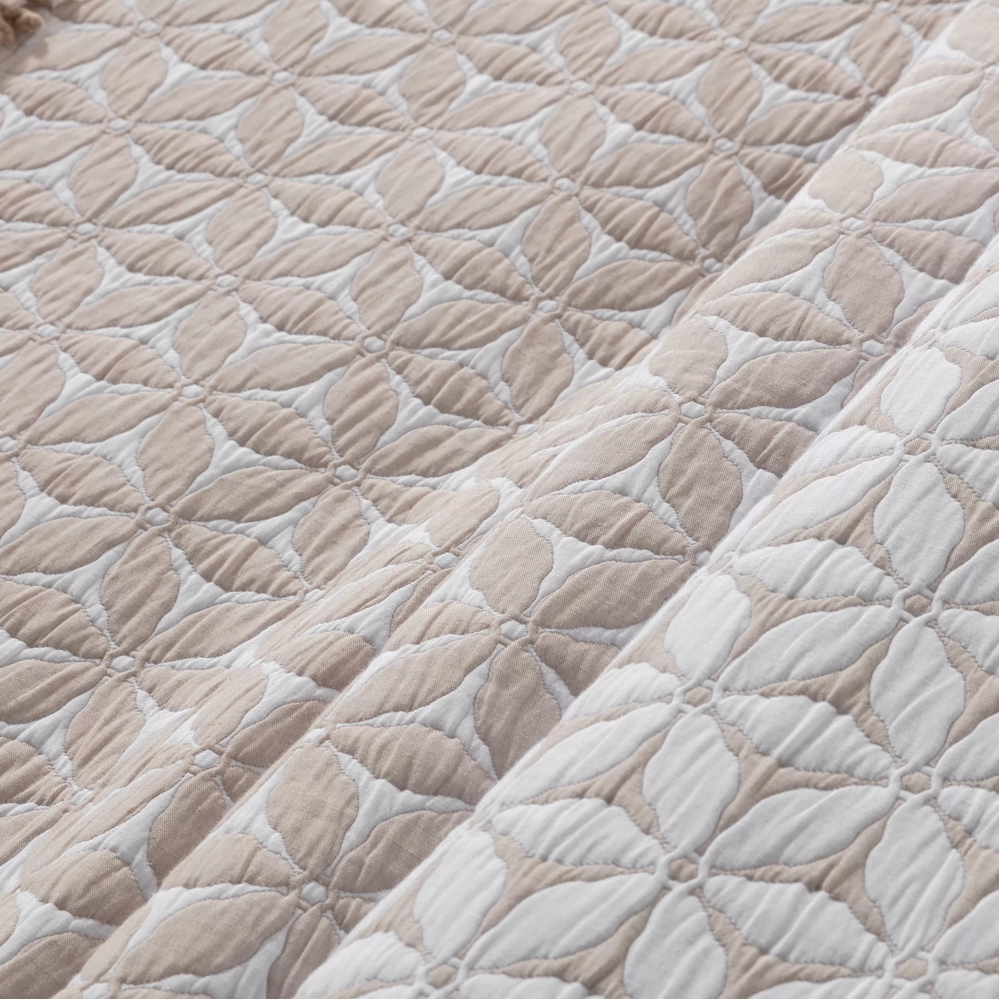 Couvre-Lit Jacquard MALTES Beige