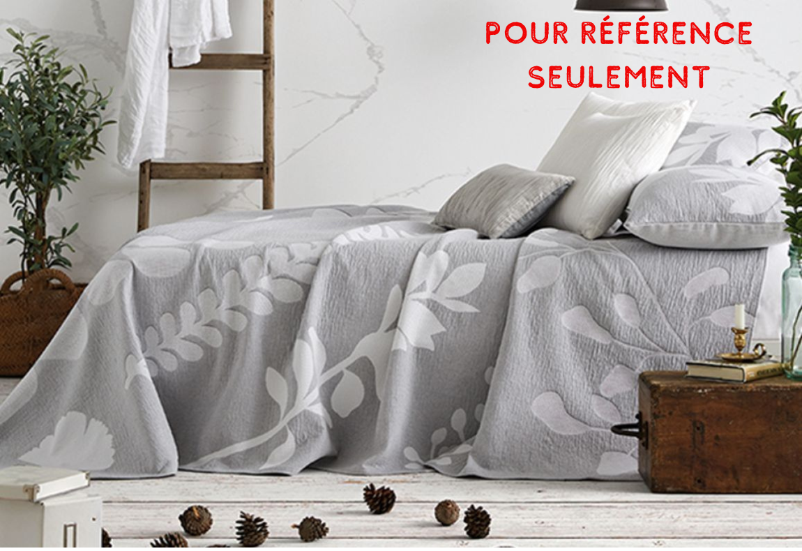 Parure de lit Jacquard en Coton HELECHO Beige