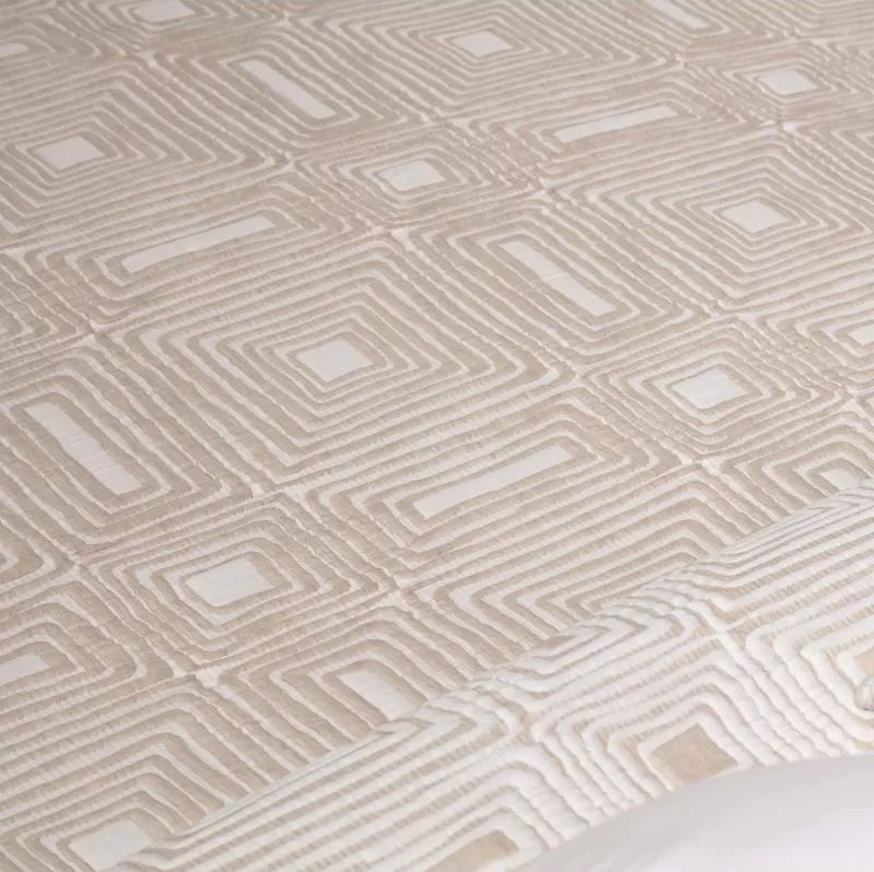 Couvre-Lit Jacquard Réversible ETNIA Beige