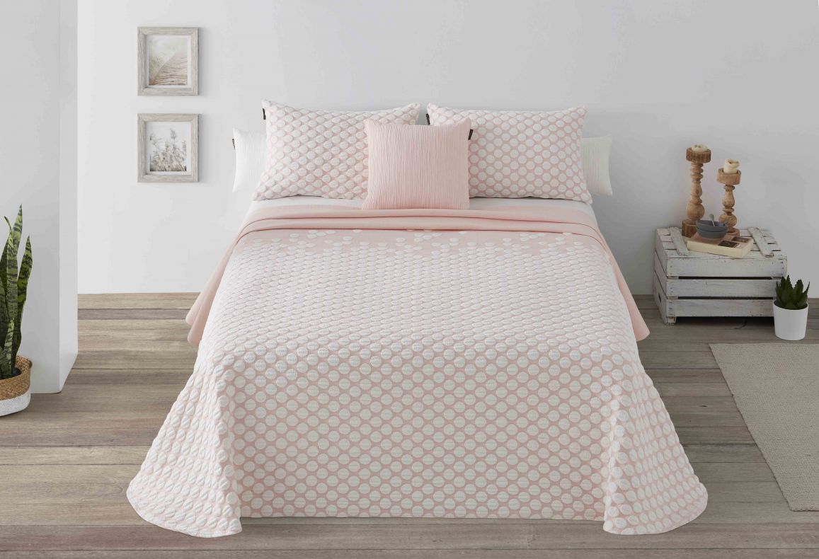 Parure de lit Jacquard POINT Rose