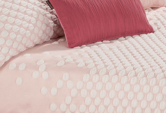 Parure de lit Jacquard POINT Rose