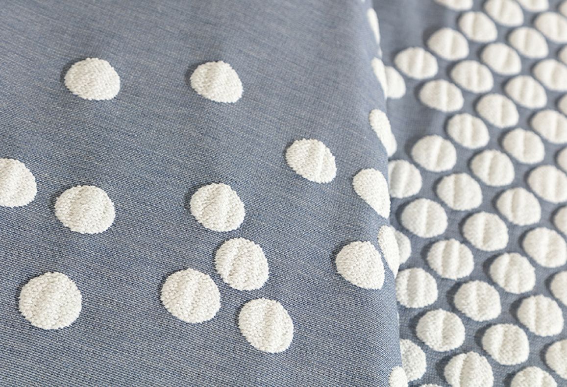 Parure de lit Jacquard POINT Bleu Jean