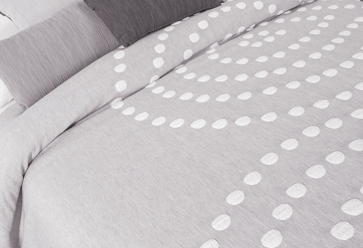 Parure de lit Jacquard ONDAS POINT Gris