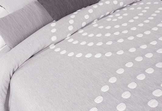 Parure de lit Jacquard ONDAS POINT Gris