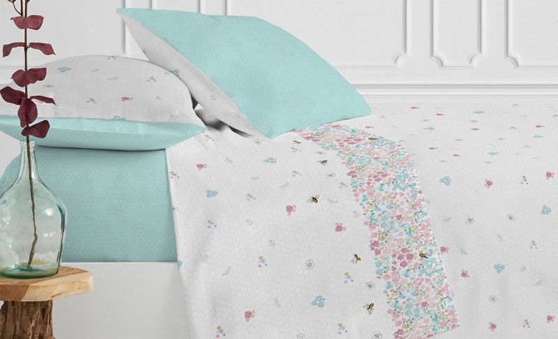 Parure de draps Imprimés BEE HAPPY Bleu