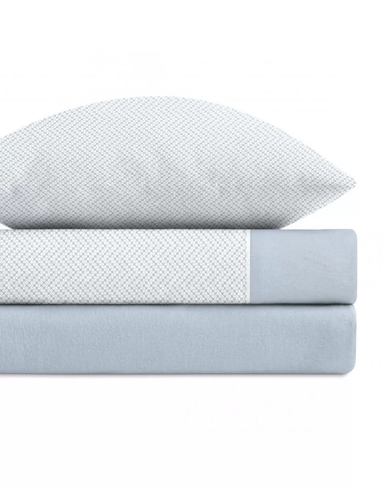 Parure De Draps Hiver En Flanelle De Coton Zigzag