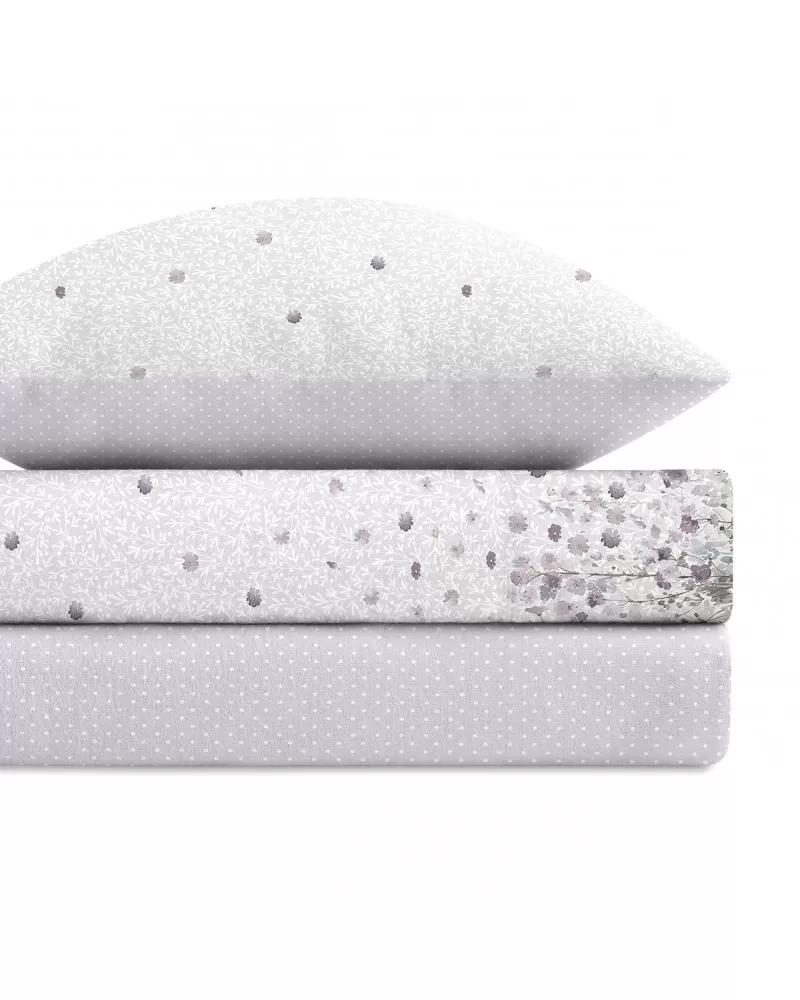Parure De Draps Hiver En Flanelle De Coton Flores