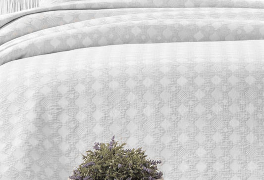 Parure de lit Jacquard TIMANTI Gris