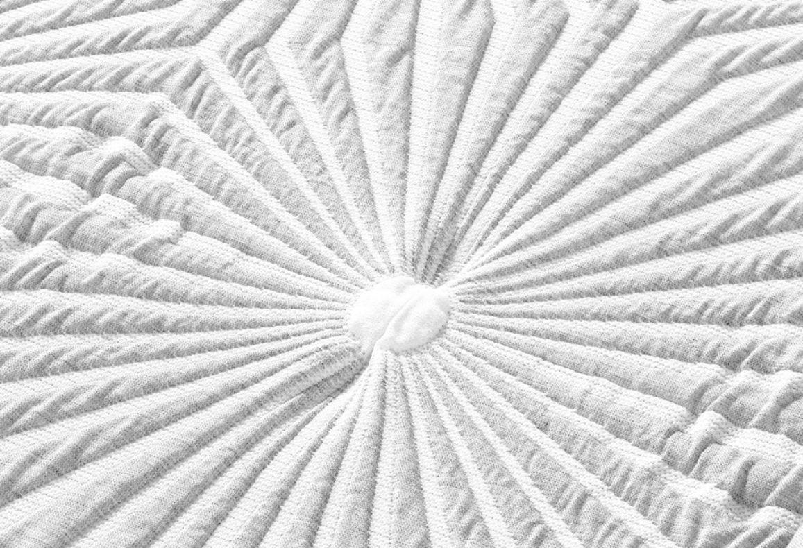 Parure de lit Jacquard HEXAGON Gris Et Blanc