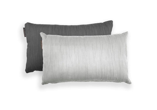 Coussin Bicolore Jacquard Gaufré en TONS GRIS