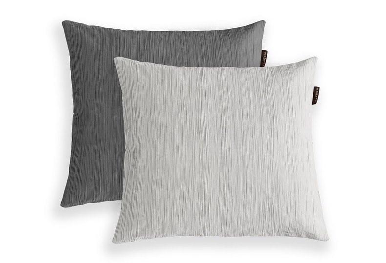 Coussin Bicolore Jacquard Gaufré en TONS GRIS