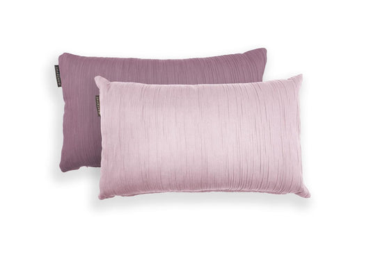 Coussin Bicolore Jacquard Gaufré en TONS LAVANDE