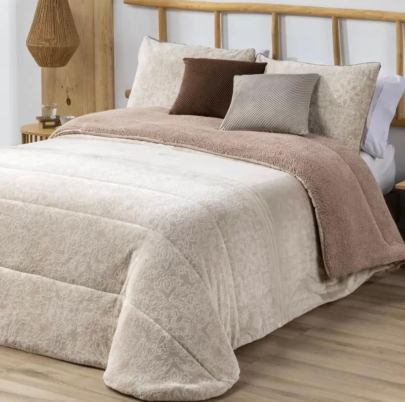 Couette Comforter DOKO FLORAL BEIGE