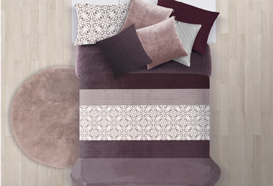 Couette Comforter DOKO BURGUNDY
