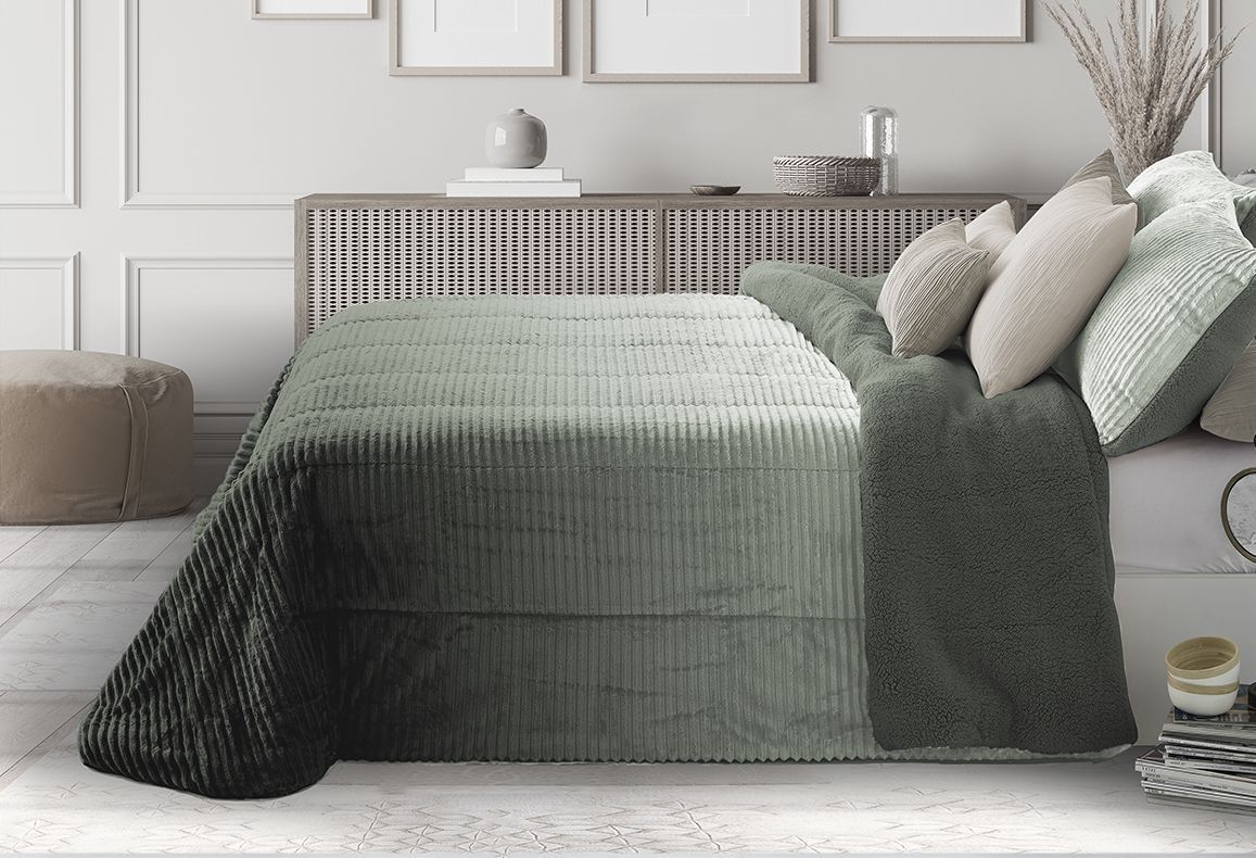 Couette Comforter LINES dégradée avec envers Sherpa