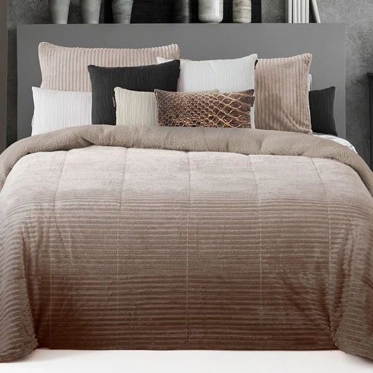 Couette Comforter LINES dégradée avec envers Sherpa