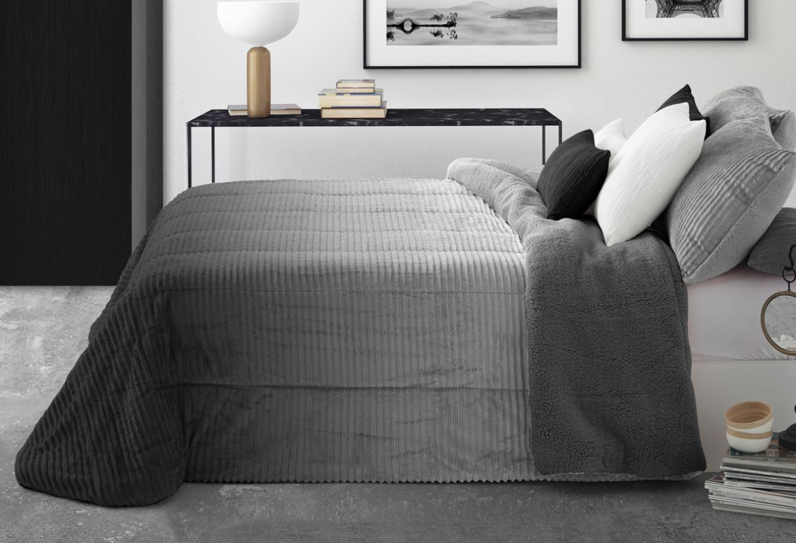 Couette Comforter LINES dégradée avec envers Sherpa