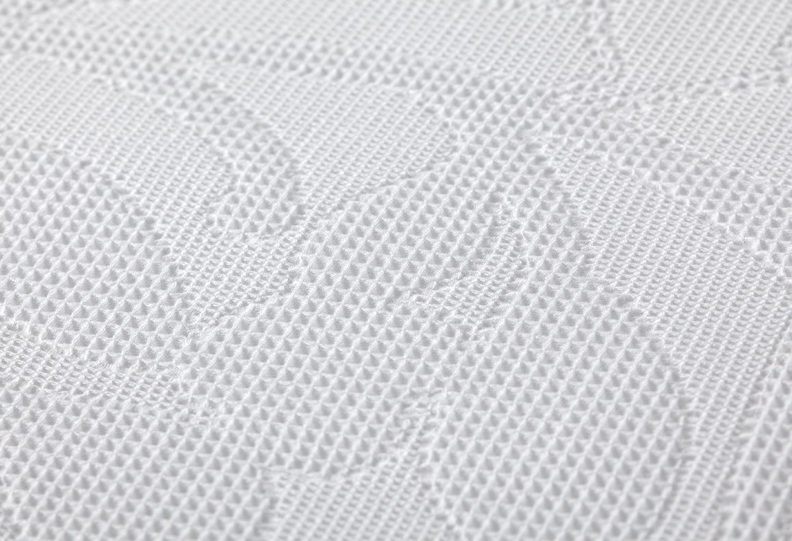 Couvre-lit Jacquard en Coton CROCHET BLANC