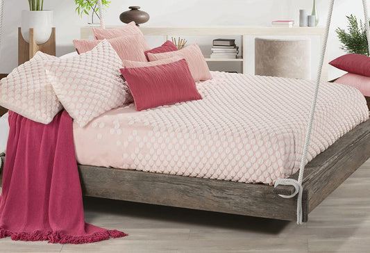 Parure de lit Jacquard POINT Rose