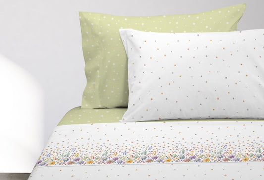 Parure De Draps En Coton Imprimés DAISY Vert