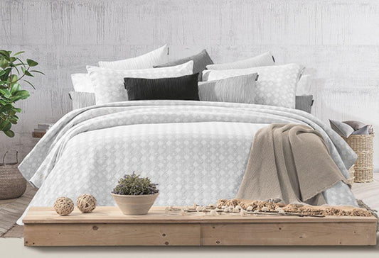 Parure de lit Jacquard TIMANTI Gris