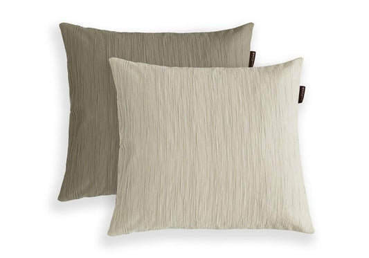 Coussin Bicolore Jacquard Gaufré en TONS BEIGE