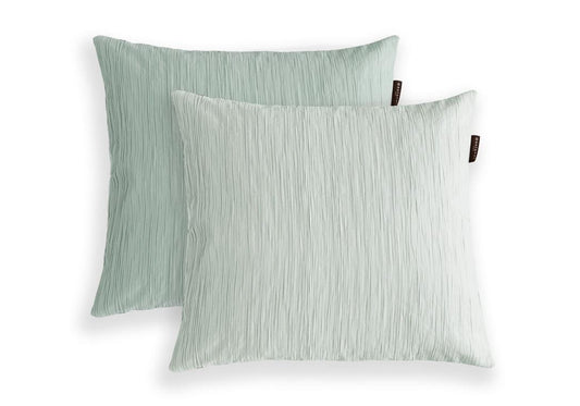 Coussin Bicolore Jacquard Gaufré en TONS VERT D'EAU