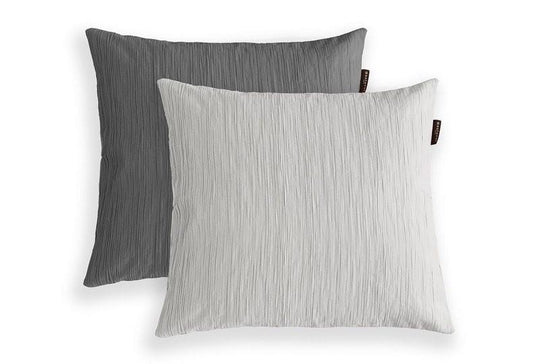 Coussin Bicolore Jacquard Gaufré en TONS GRIS