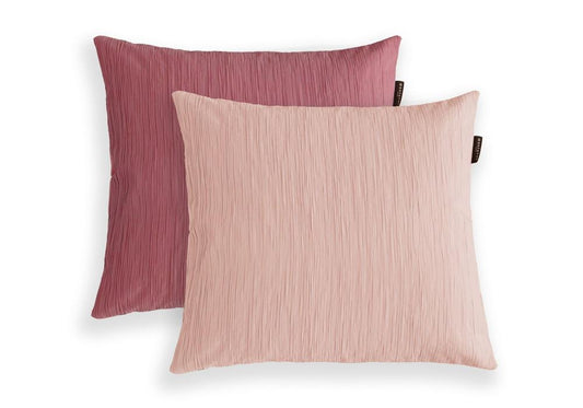 Coussin Bicolore Jacquard Gaufré en TONS CORAIL